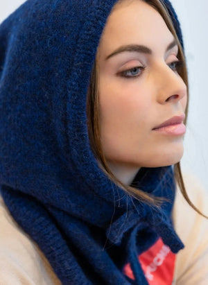 K'puche - Sudadera con capucha de alpaca Kim | Azul oscuro