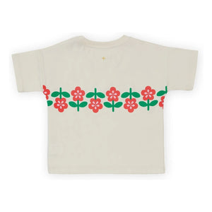 Goldie + Ace - Camiseta con flores | Marfil