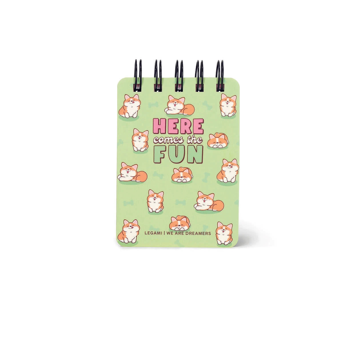 Legami - Resimli Sert Kapaklı Çizgili Defter - Corgi - Not Defteri - Spiralli