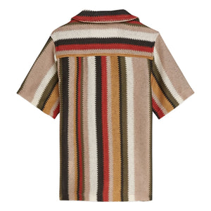 Scotch & Soda - Camisa de rejilla de rayas | Rojo
