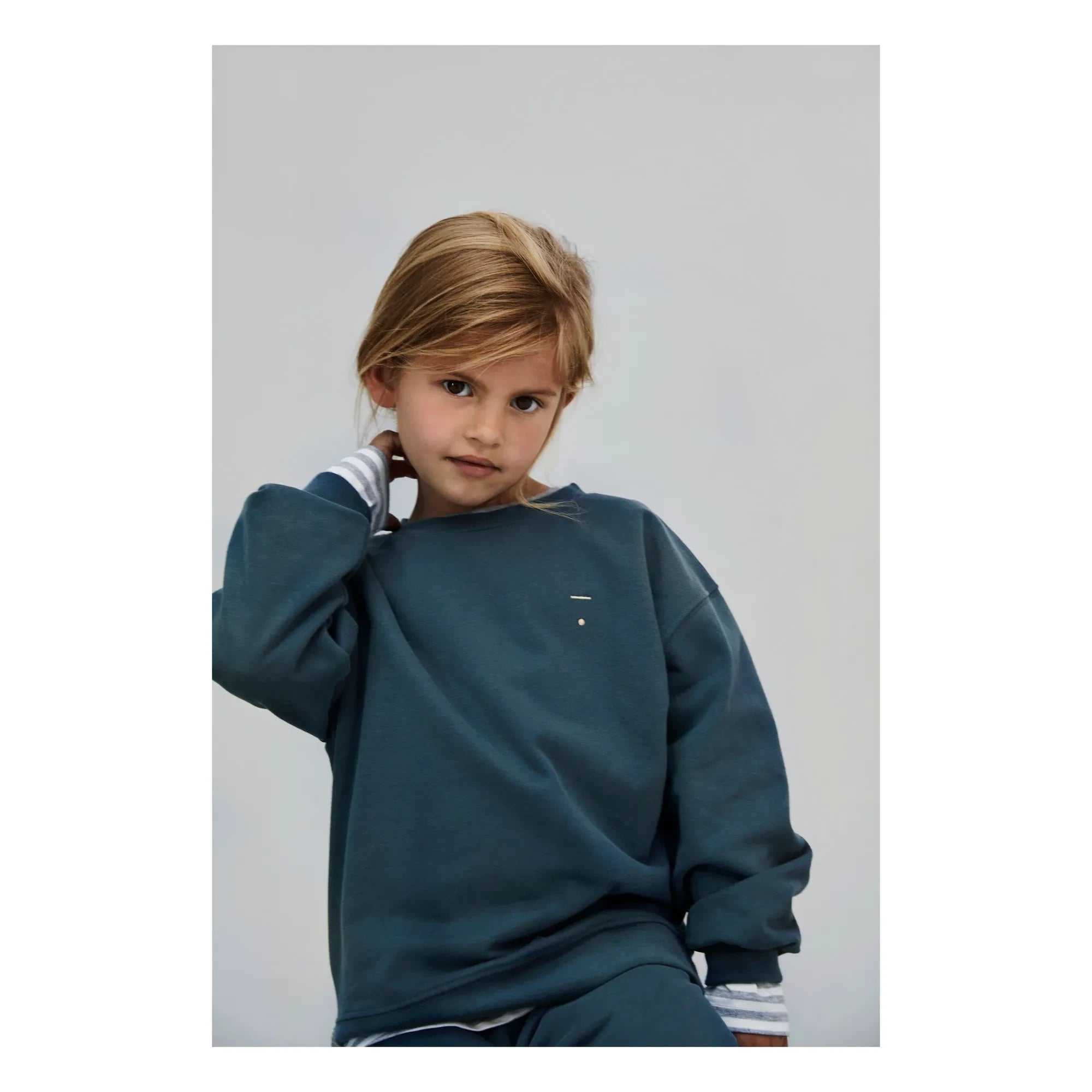 Gray Label - Sudadera de algodón orgánico | Gris azulado