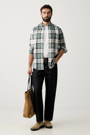 Camisa de algodón Rawley para hombre Barbour