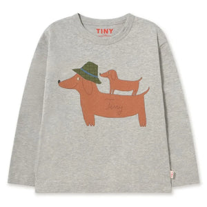 Tinycottons - Camiseta de algodón orgánico para perros | Gris jaspeado