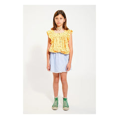 Piupiuchick - Camiseta de algodón orgánico con flores | Amarillo
