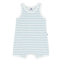 Petit Bateau - Mono de toalla a rayas | Azul