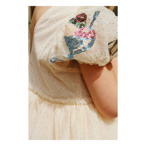 Konges Sløjd - Vestido de tul Yvonne Glaces | Crema
