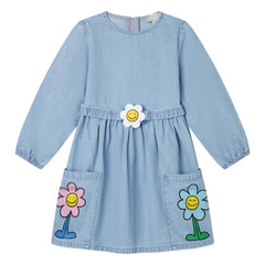 Stella McCartney Kids - Vestido vaquero Paquerette | Azul vaquero