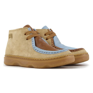 Camper - Botas Kiddo con cordones y bloques de color | Marrón claro