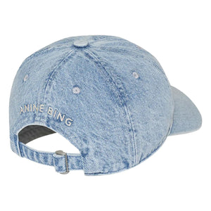 Anine Bing - Jeremy AB Geri Dönüştürülmüş Elyaf Şapka | Denim ağartılmış
