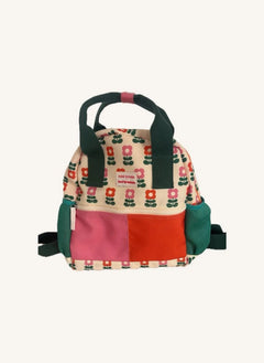 Mini Kyomo - Mochila de Flores de los Setenta - Mini Kyomo x Taxi Brousse | Beige