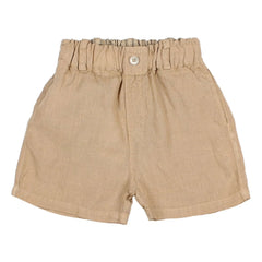 Búho - Pantalones cortos de lino Bermuda | Beige