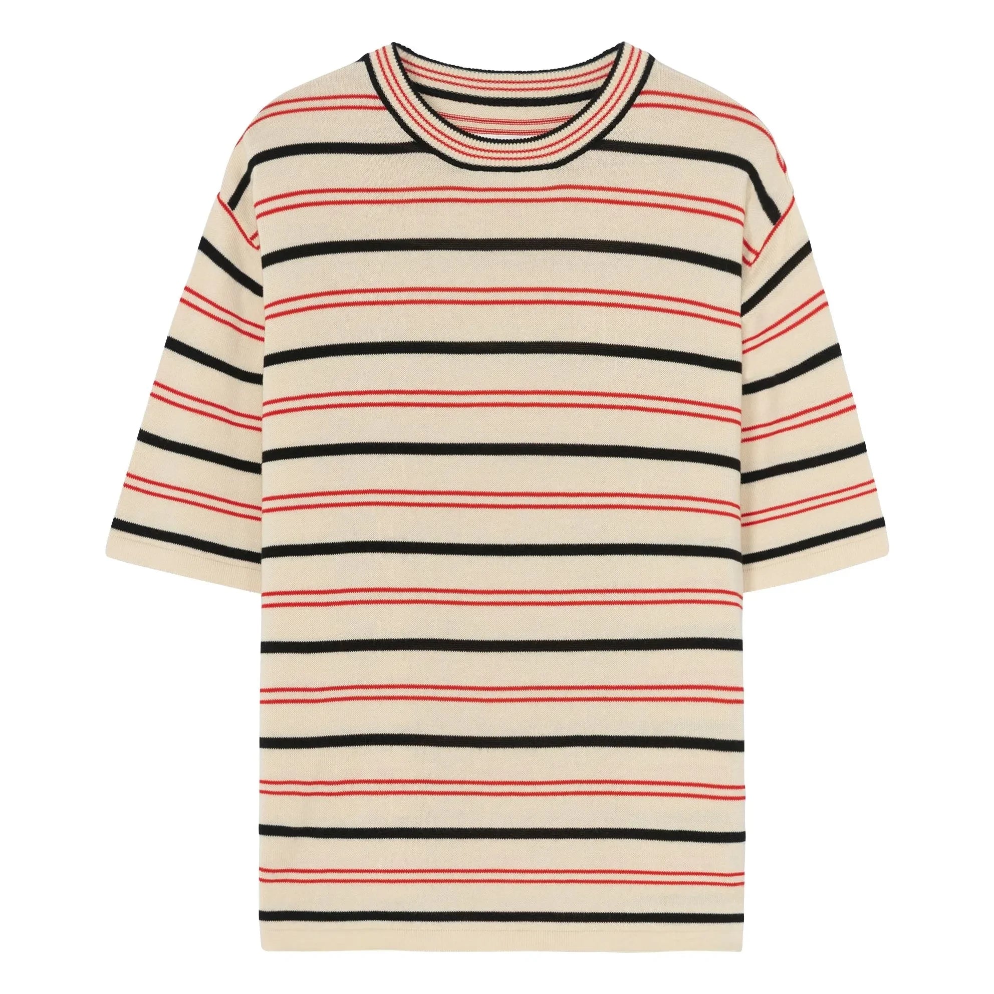 Cordera - Camiseta de algodón orgánico a rayas | Crudo