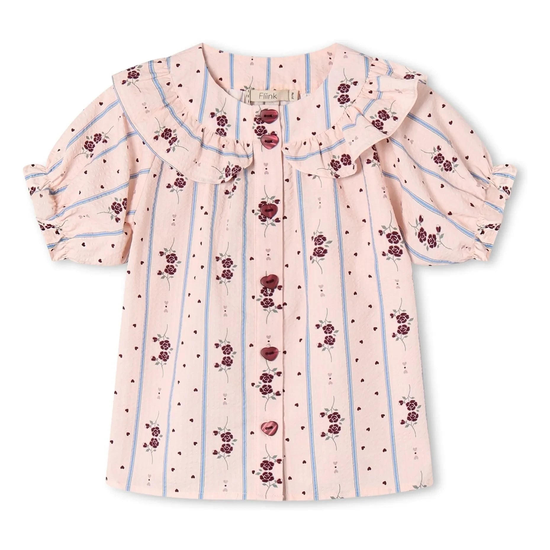 Fliink - Blusa con volantes Colombe | Rosa