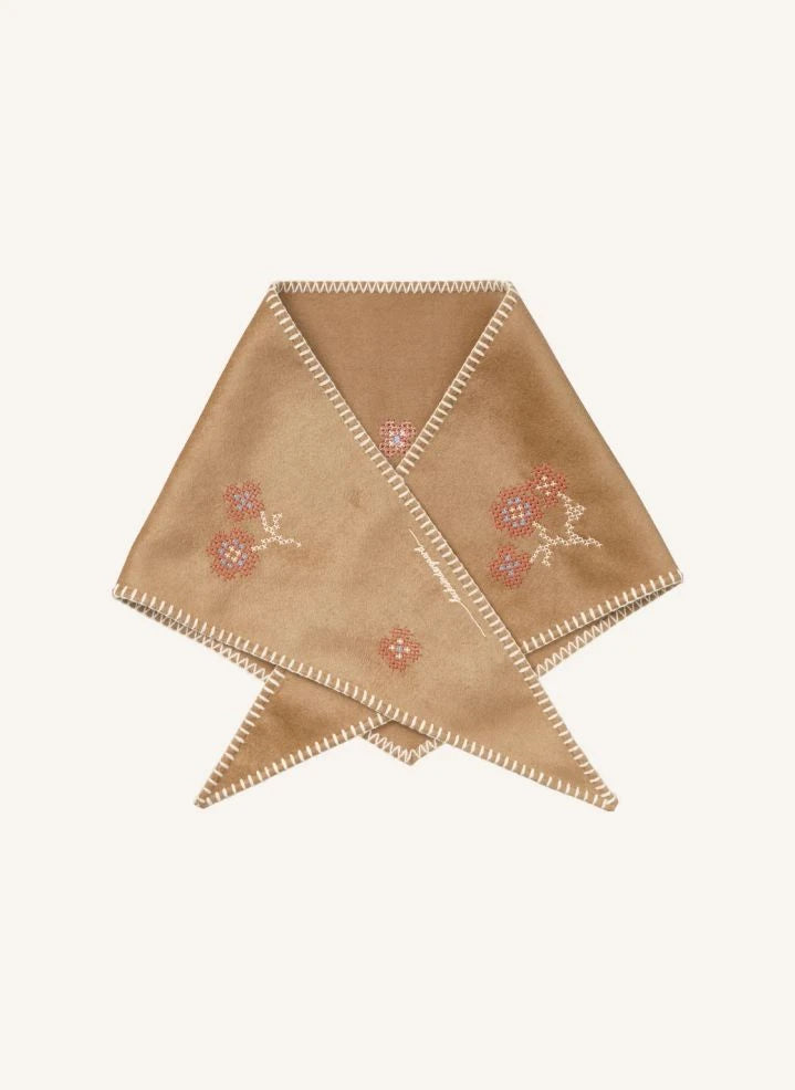 Becksöndergaard - Flotile Yün Üçgen Şal | Kahverengi