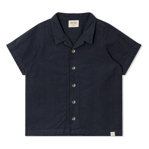 Matona - Camisa Lisa de Algodón Orgánico | Azul Marino