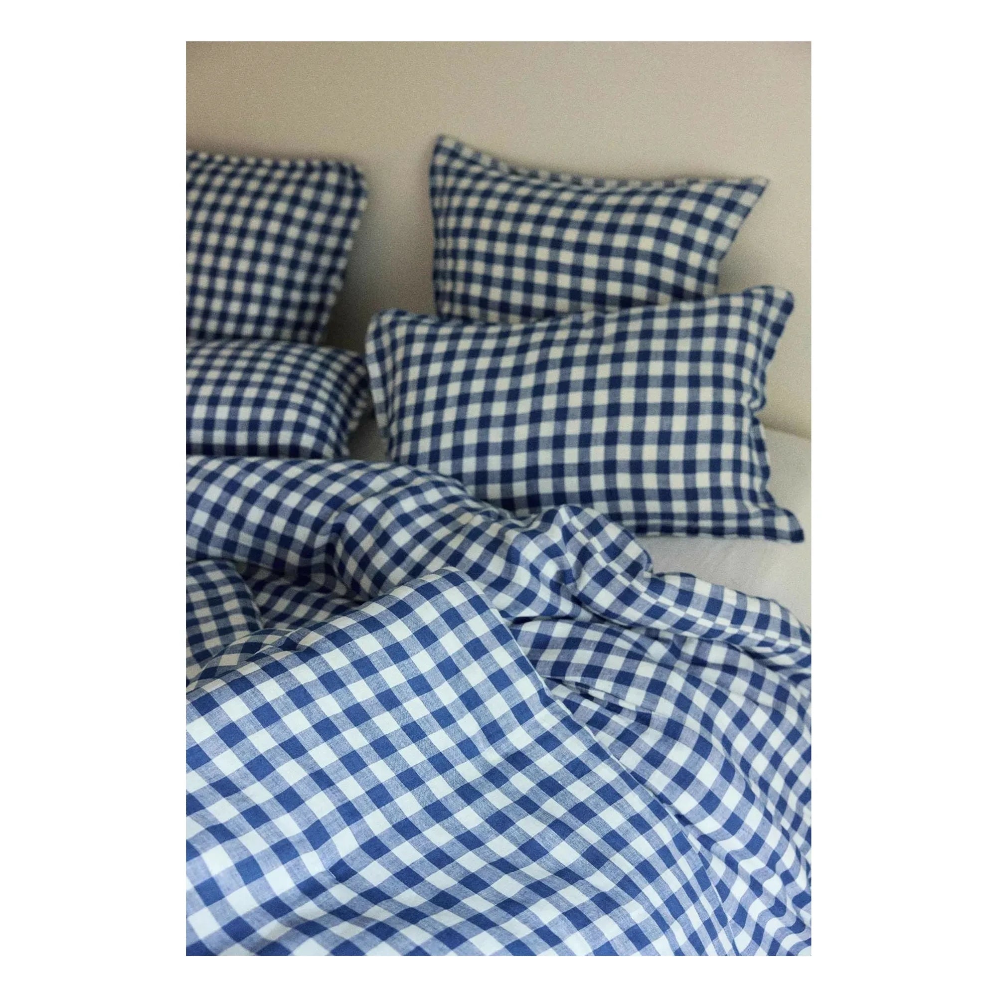 Gabrielle Paris - Funda de almohada de lino lavado Taormina | Azul