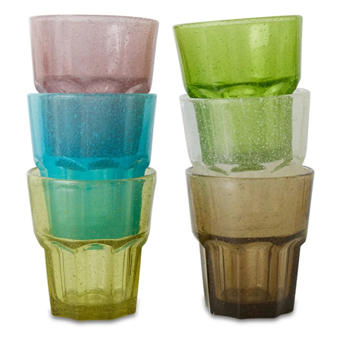 HKliving - Vasos Minerales - Set de 6 | Multicolor