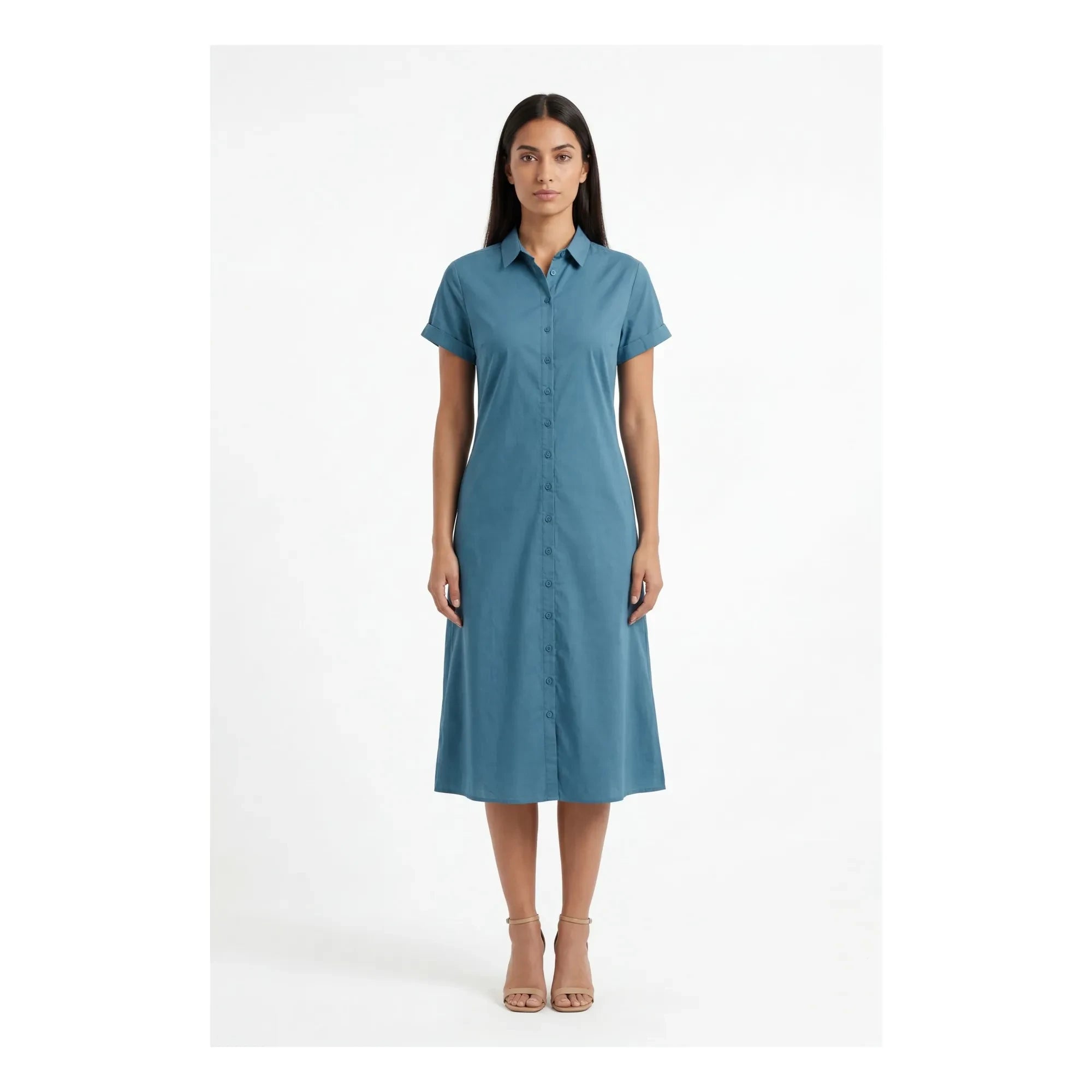 Hod - Vestido de algodón Tampa | Índigo