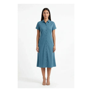 Hod - Vestido de algodón Tampa | Índigo