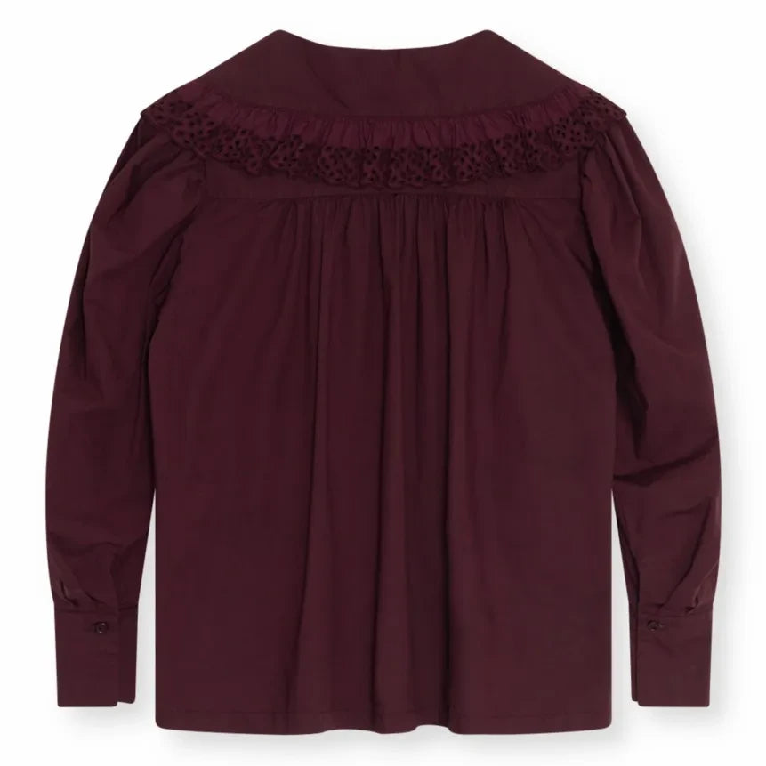 the new society - Blusa de Algodón Vega | Burdeos
