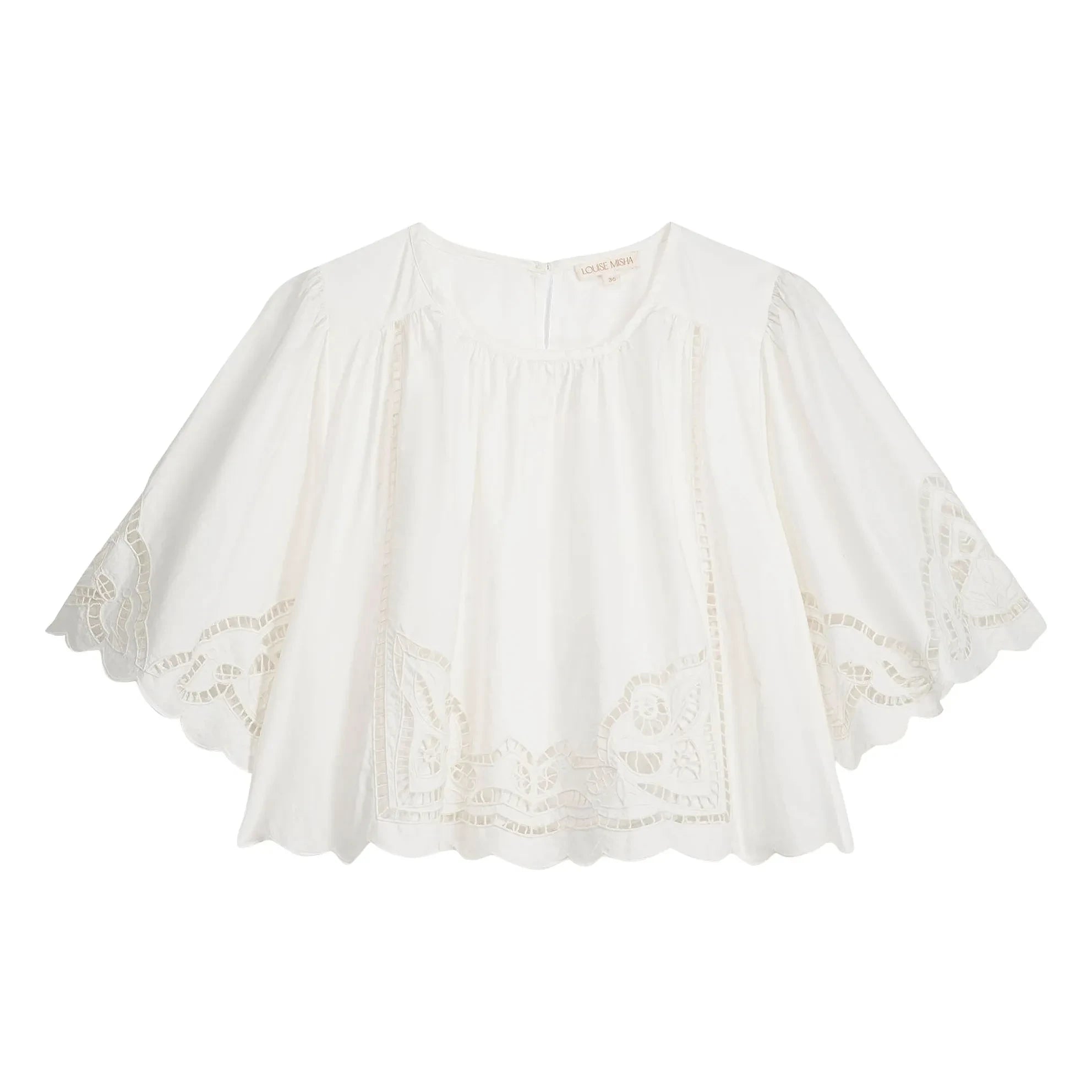 Louise Misha - Blusa Louvia de algodón orgánico | Blanco