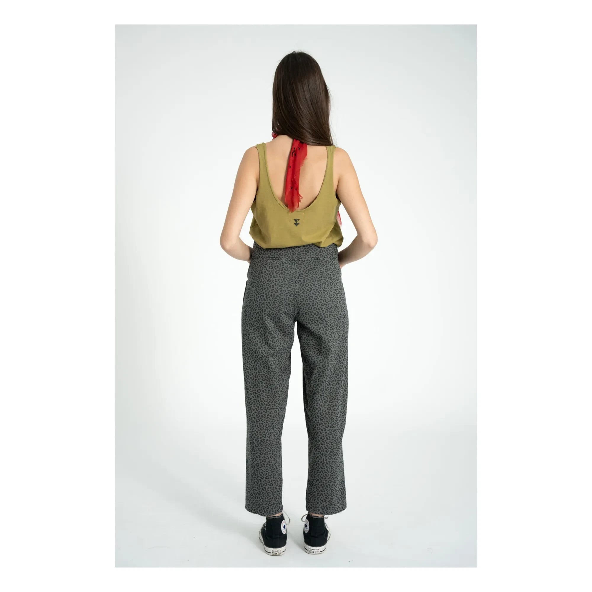 Sisters Department - Pantalones de leopardo de algodón | Gris