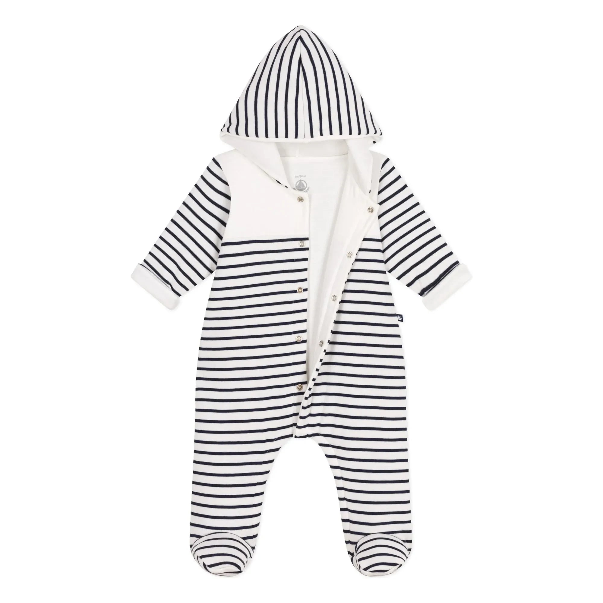 Petit Bateau - Manta piloto de algodón orgánico | Azul marino