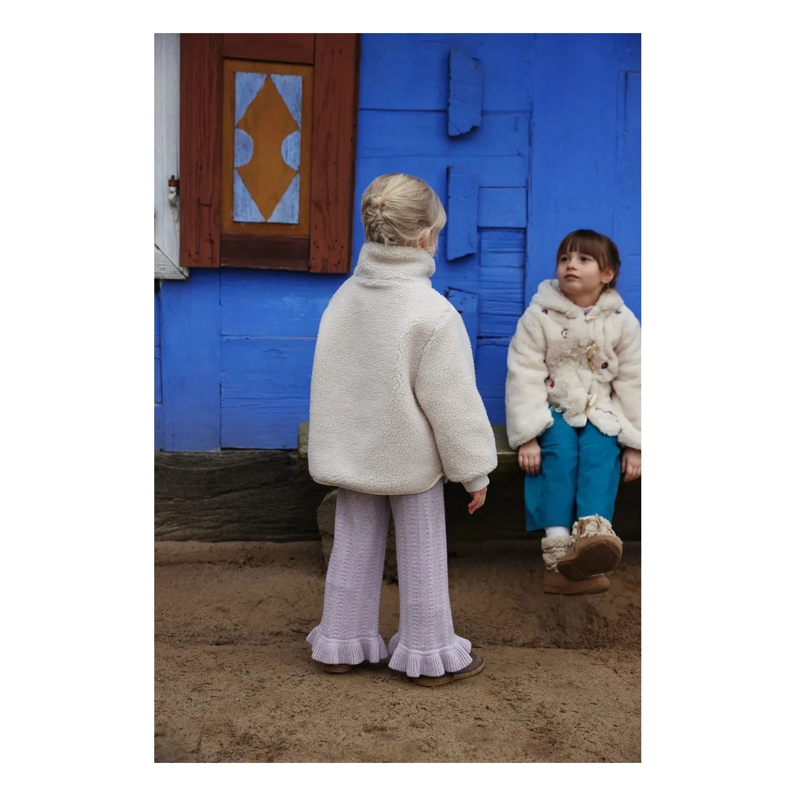 Louise Misha - Chaqueta con cremallera estilo sherpa Rosetta | Crema