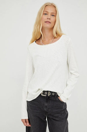 Marc O'Polo Blusa de algodón de manga larga para mujer DENIM