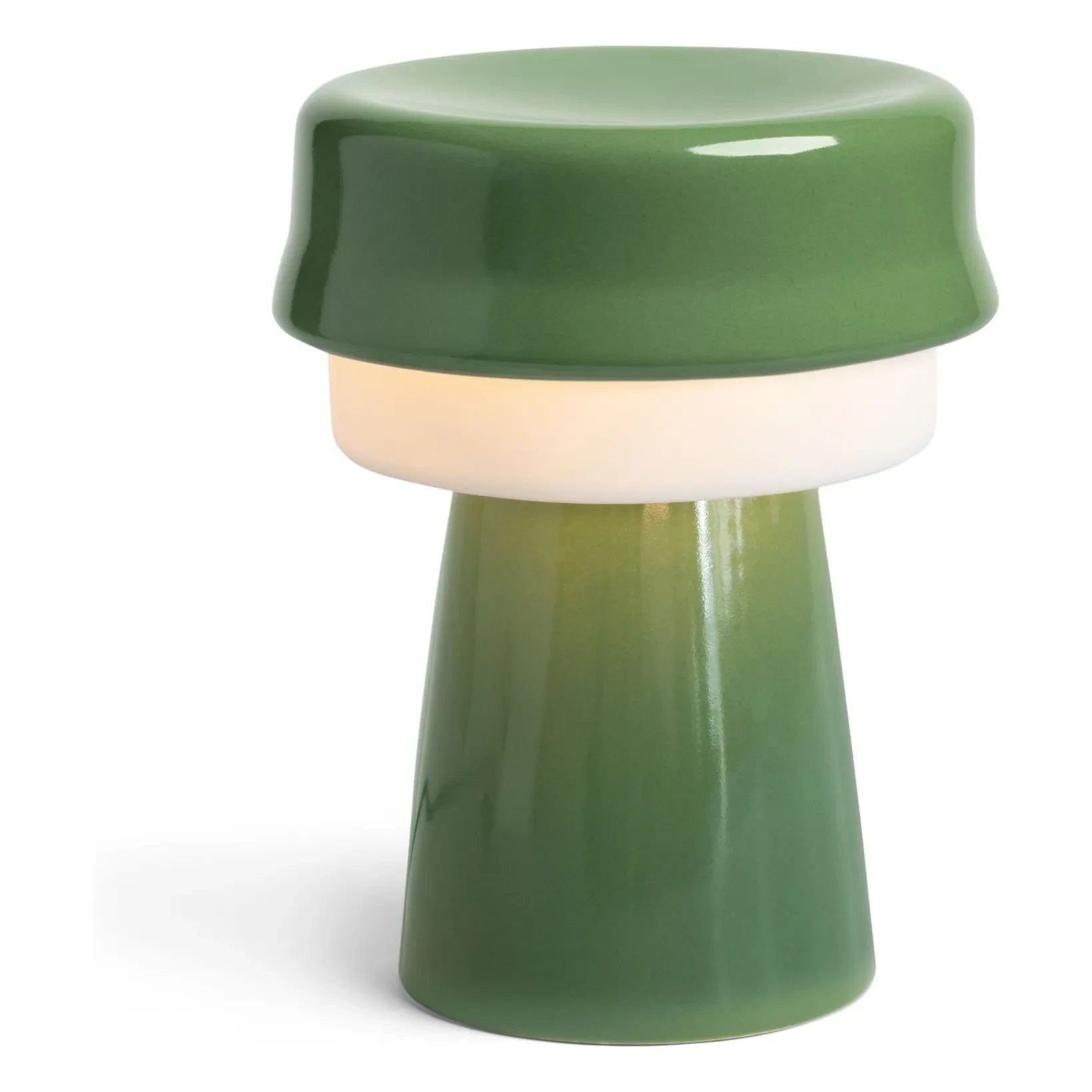 &Klevering - Lámpara de porcelana con forma de sombrero | Verde