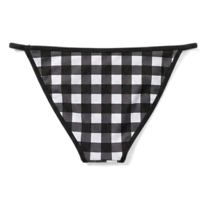 Mujer pequeña - Parte inferior de traje de baño Hilda Plaid | Negro