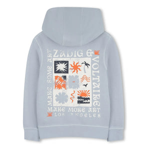 Zadig & Voltaire - Sudadera con cremallera Make More Art | Azul claro