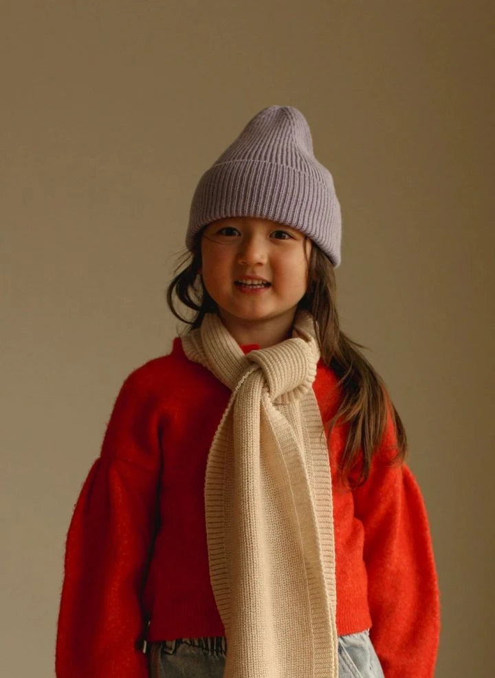 Hvid - Bufanda de lana merino Gustave | Crema