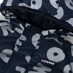 Liewood - Chaqueta de plumón Adelina con letras reflectantes Hecha de fibras recicladas | Azul marino