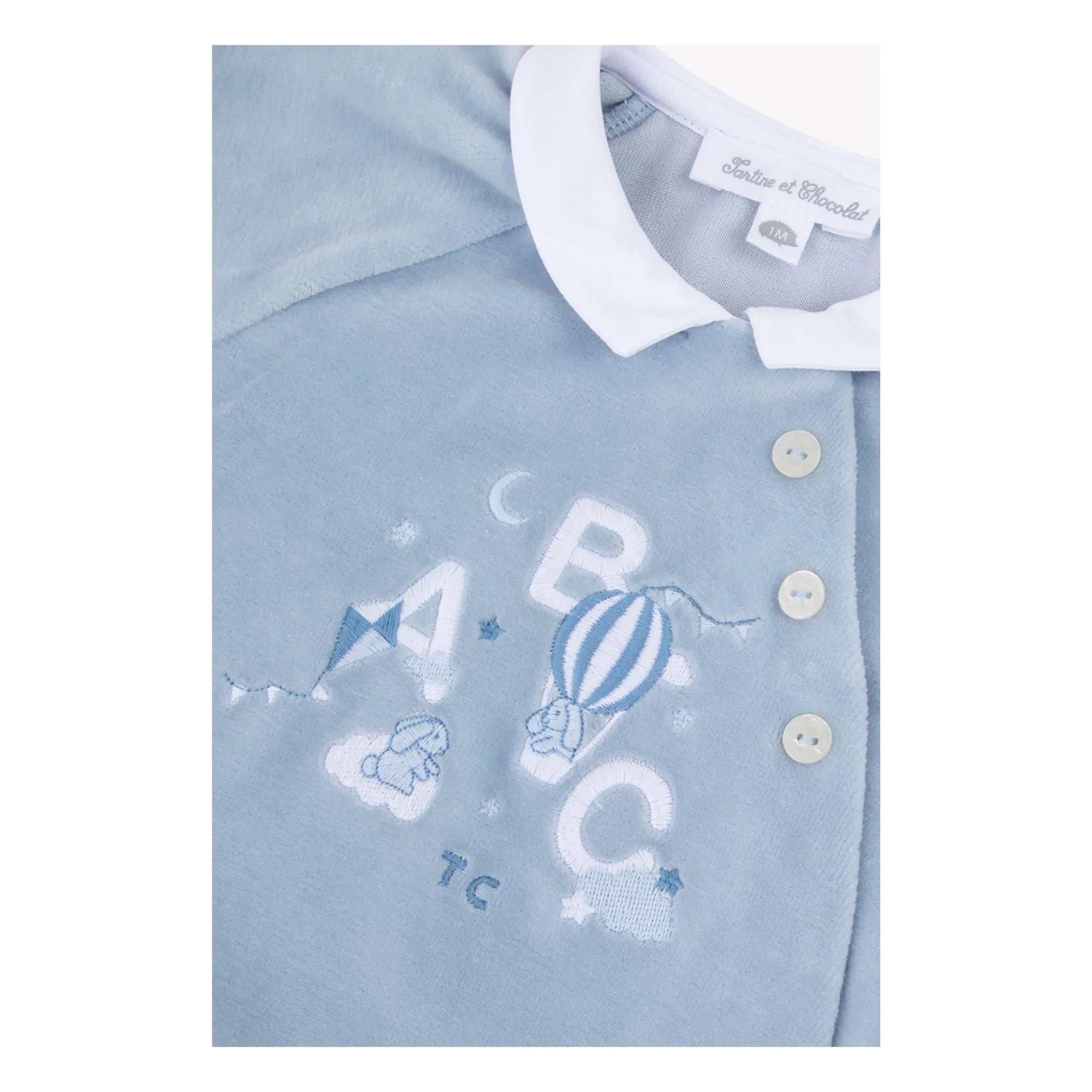 Tartine et Chocolat - Pijama ABC | Gris azulado