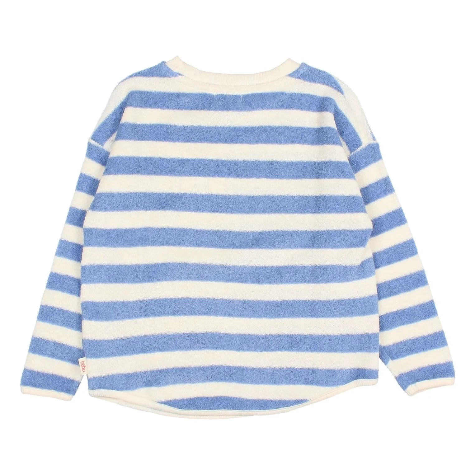 Búho - Sudadera de algodón orgánico a rayas | Azul claro