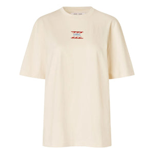 Samsoe Samsoe - Camiseta de algodón Sagergei | Blanco roto