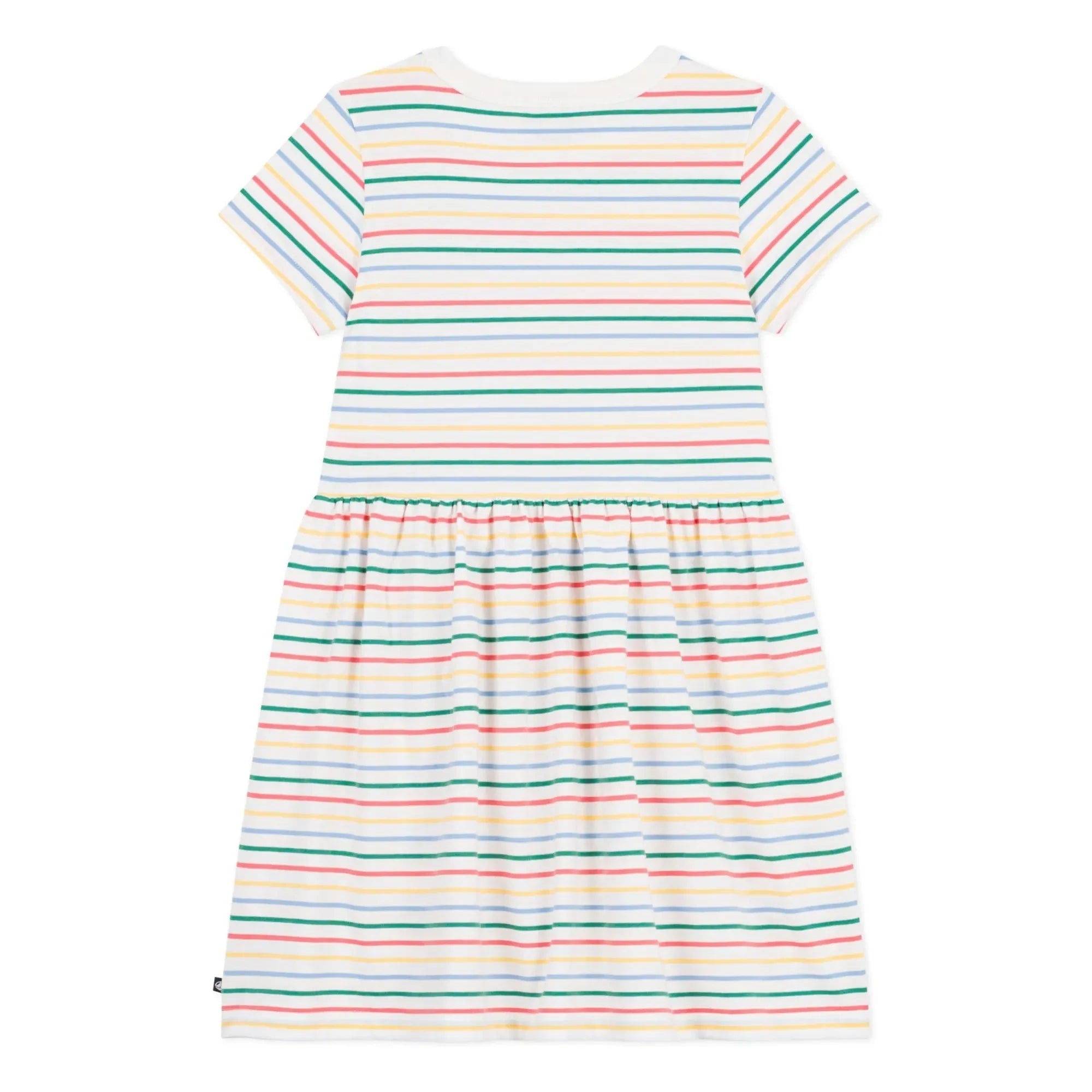 Petit Bateau - Vestido de rayas | Blanco