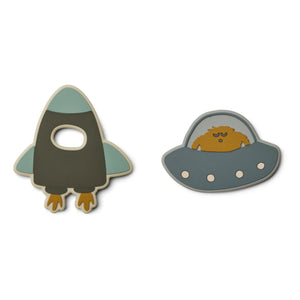 Liewood - Anillos de dentición de silicona Gia - Set de 2 | Azul
