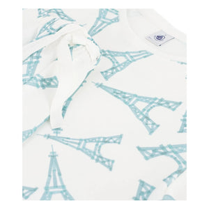 Petit Bateau - Pijama corto Torre Eiffel | Blanco