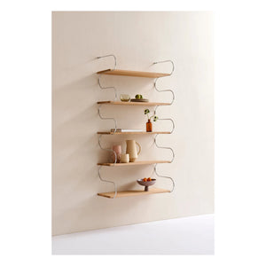 Schneid Studio - Estante de roble Onda | Cromo