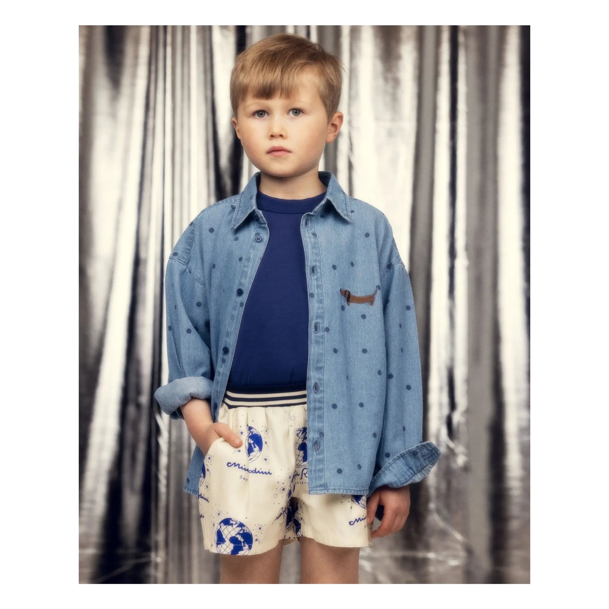 Mini Rodini - Short Society Tencel | Crudo