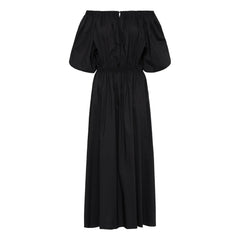 Matteau - Vestido con tirantes voluminosos | Negro