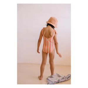Studio Bohème - Traje de baño de algodón orgánico a rayas Roberta | Rosa