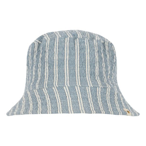Konges Sløjd - Gorro Elliot a rayas de algodón orgánico | Azul