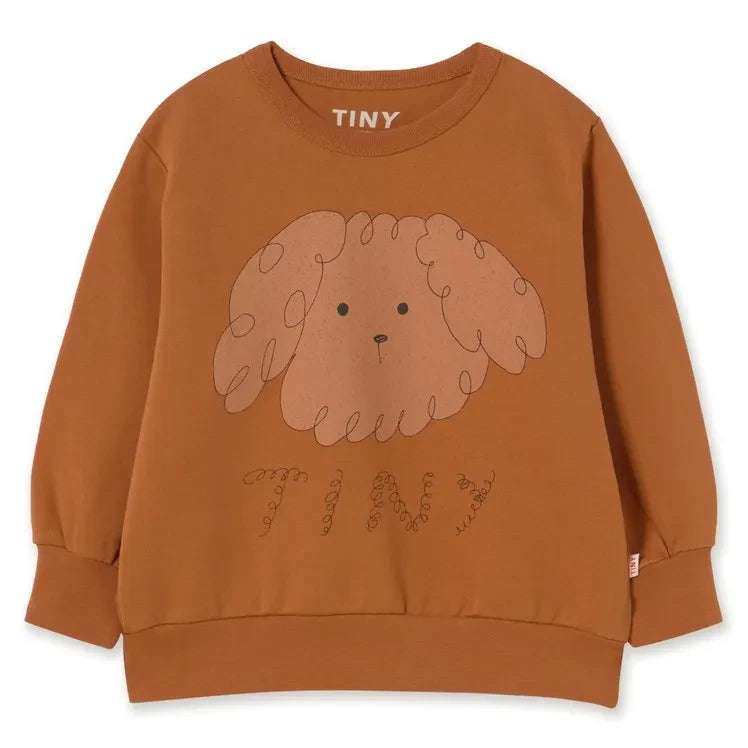 Tinycottons - Minik Köpek Sweatshirt, Organik Pamuk | Kahverengi