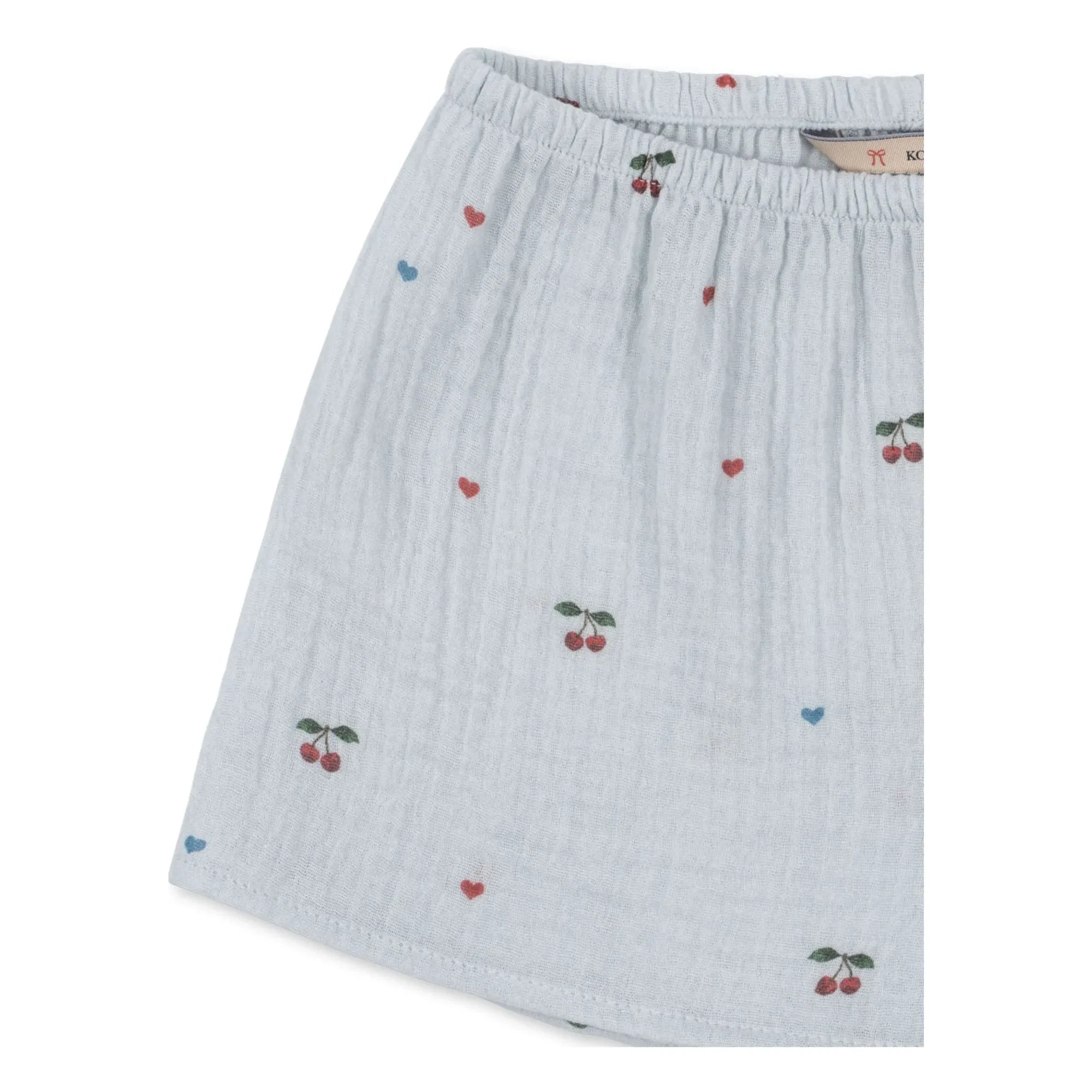 Konges Sløjd - Pantalón corto de algodón orgánico azul pálido | Coconut Cherry