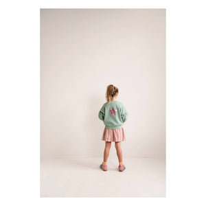 Jenest - Sudadera de algodón orgánico Balloon Etoile | Verde almendra