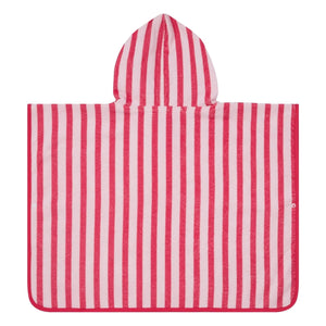 Jera Mini - Poncho de toalla a rayas | Rosa