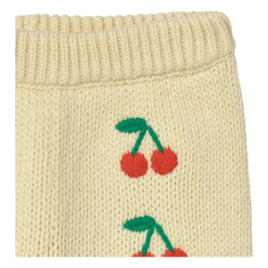 Tinycottons - Pantalones de punto Cherries | Amarillo